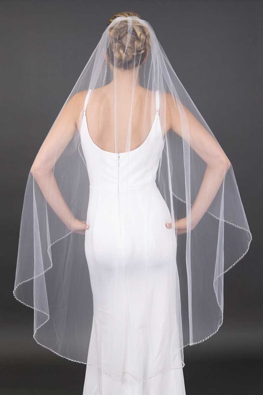 TailoredTulle Pleated Wedding Veil, Fingertip, Waltz Length