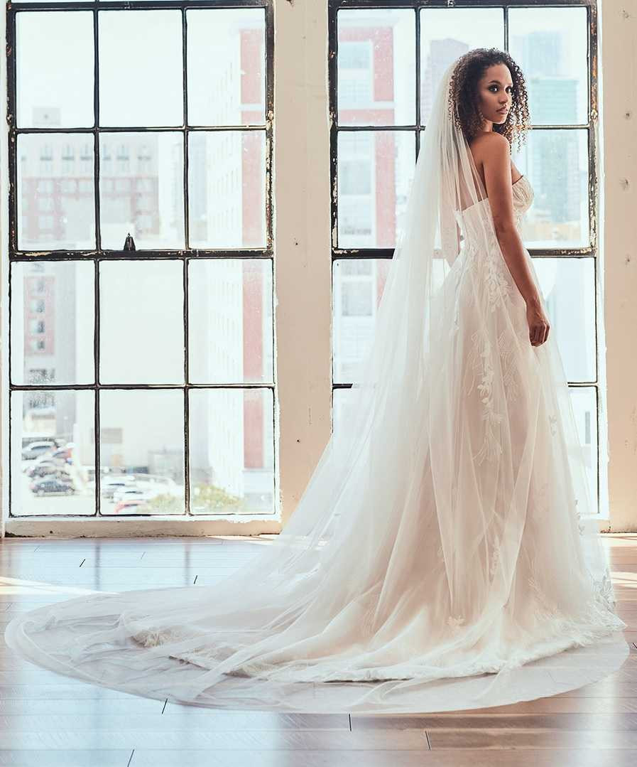 Glitter Tulle Royal Cathedral Wedding Veil enVogue V2086WRC