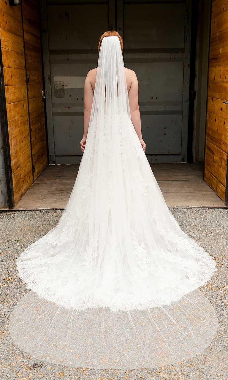 Silk Tulle Cathedral Length Veil