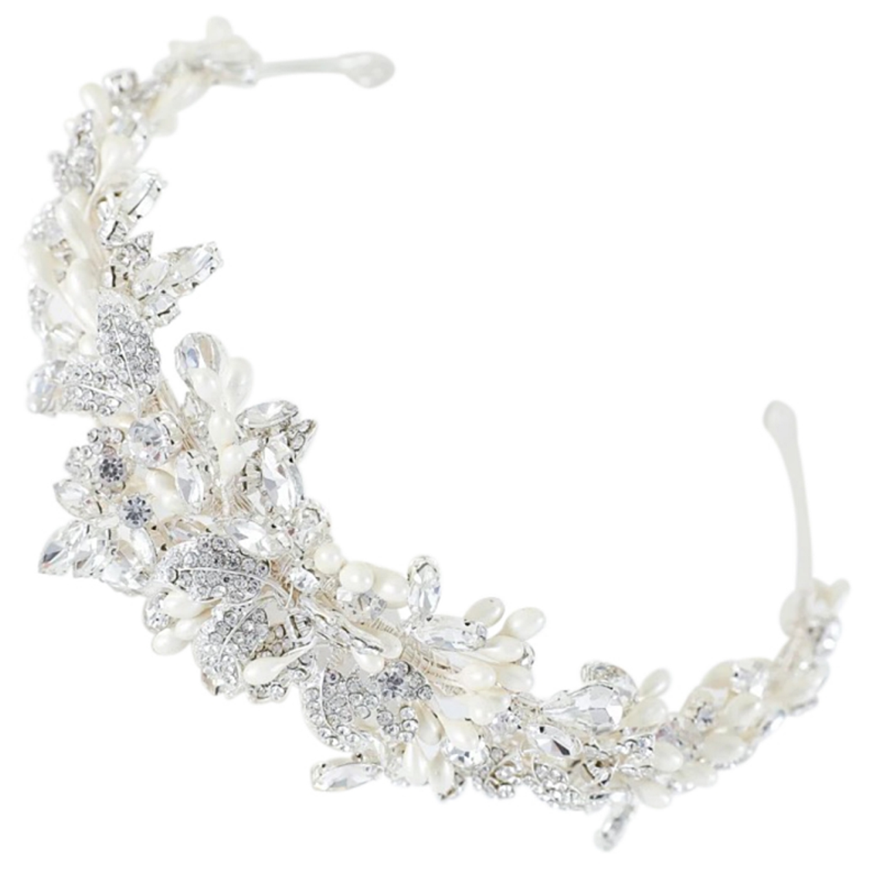 Ribbon Style Bridal Headband HP 8204 White or Ivory