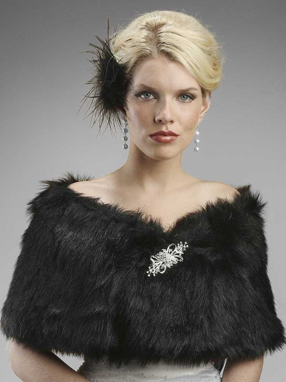 Luxury Vintage Black FOX Fur Fling with Tails , Real Fur Stole , Fox Boa,  Fox Shawl, Winter Wedding Fur , Old Hollywood Glamour Fur , Great Gatsby  Party Fur Wrap, Bridal, Formal, Retro Fur