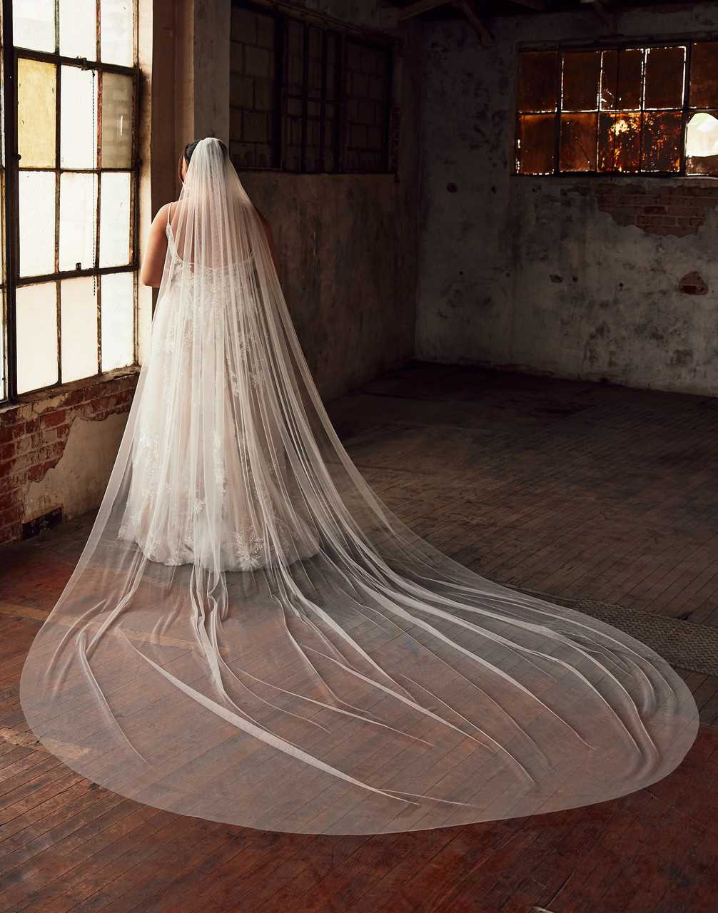 Soft Tulle Wide Width Regal Cathedral Wedding Veil enVogue