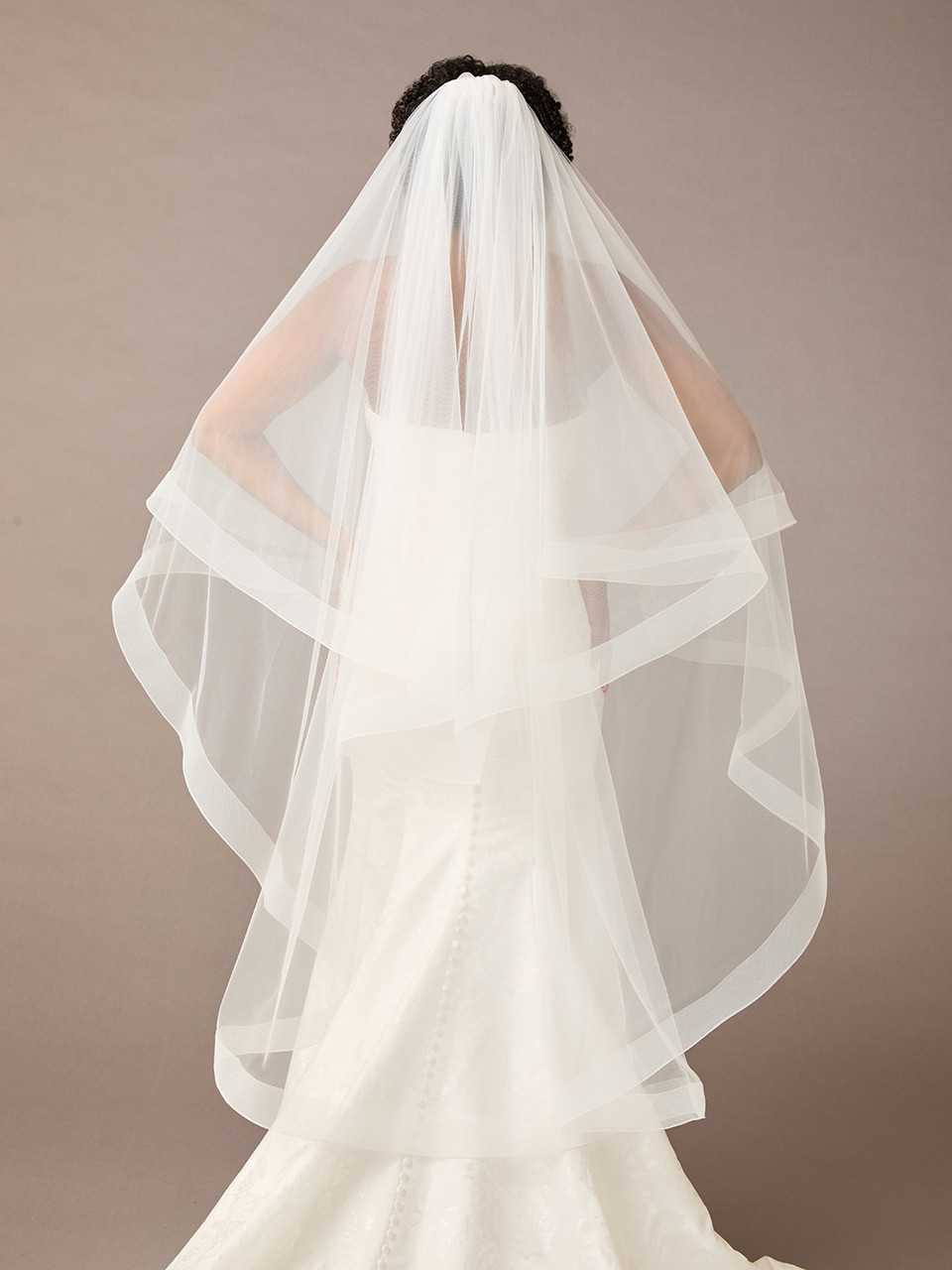 Two Layer Horse Hair Waltz Wedding Veil V2580WZ