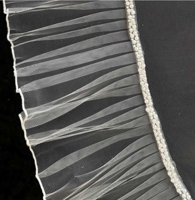 Couture Ruffle Edge 2-Tier Veil