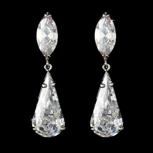 Hollywood Glam Style Cubic Zirconia Bridal Earrings Hollywood Glam Style Cubic Zirconia Bridal Earrings