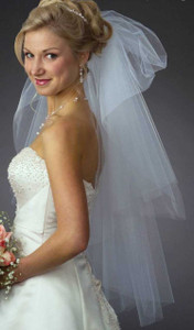 Two Layer Soft Pouff Custom Made Fingertip Wedding Veil Two Layer Soft Pouff Custom Made Fingertip Wedding Veil