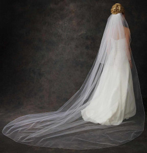 Extra Wide Custom Made Two Layer Cathedral Wedding Veil Extra Wide Custom Made Two Layer Cathedral Wedding Veil