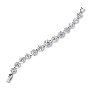 Graduating Circle CZ Bridal Bracelet b4542 Graduating Circle CZ Bridal Bracelet b4542