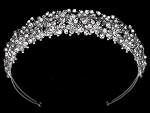 Silver Plated Crystal Blitz Wedding Headband