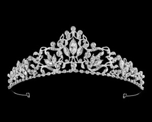 Silver Plated Marquise Rhinestone Bridal Tiara Silver Plated Marquise Rhinestone Bridal Tiara