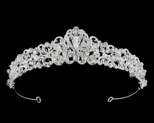 Crystal and Rhinestone Wedding and Quinceanera Tiara T56740 Crystal and Rhinestone Wedding and Quinceanera Tiara T56740