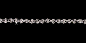 Rhodium Plated CZ Crystal Floral Wedding Earrings Rhodium Plated CZ Crystal Floral Wedding Earrings