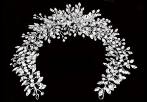 Marquise Rhinestone Silver Hair Vine Wedding Headband Marquise Rhinestone Silver Hair Vine Wedding Headband