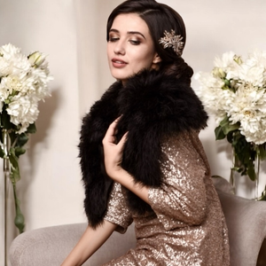 Black Vintage Inspired Marabou Feather Bridal Stole Wrap Black Vintage Inspired Marabou Feather Bridal Stole Wrap