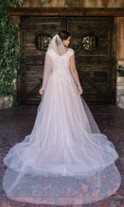 Scattered Pearl Cathedral Wedding Veil enVogue V2087C