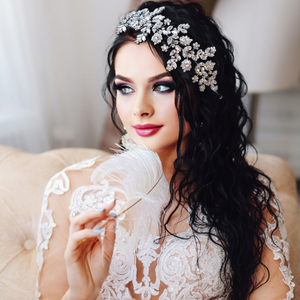 Opulent Gatsby Style CZ Wedding Headband Opulent Gatsby Style CZ Wedding Headband