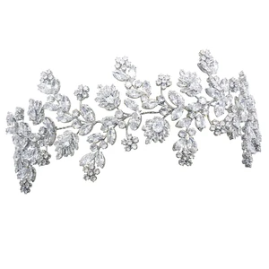 Opulent Gatsby Style CZ Wedding Headband