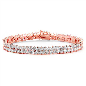 Marquise CZ Wedding or Prom Tennis Bracelet in 14K Rose Gold Marquise CZ Wedding or Prom Tennis Bracelet in 14K Rose Gold