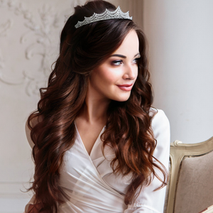 CZ Crystal Multi Peak Wedding Tiara CZ Crystal Multi Peak Wedding Tiara