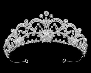 2" Tall Rhinestone Swirl Wedding Tiara in Silver 2" Tall Rhinestone Swirl Wedding Tiara in Silver