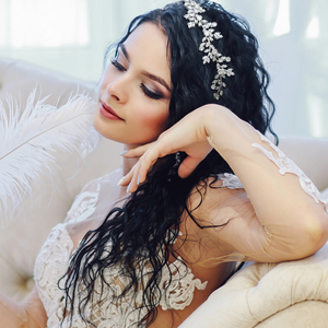 Graceful Marquise CZ Crystal Vine Wedding Headband Graceful Marquise CZ Crystal Vine Wedding Headband