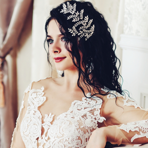 Vintage Inspired CZ Crystal Vine Wedding Headpiece Vintage Inspired CZ Crystal Vine Wedding Headpiece