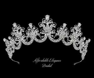 2" Tall Rhinestone Filigree Bridal and Quinceanera Tiara in Silver 2" Tall Rhinestone Filigree Bridal and Quinceanera Tiara in Silver
