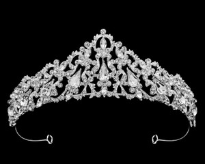 Rhinestone Scroll Bridal and Quinceanera Tiara in Silver Rhinestone Scroll Bridal and Quinceanera Tiara in Silver