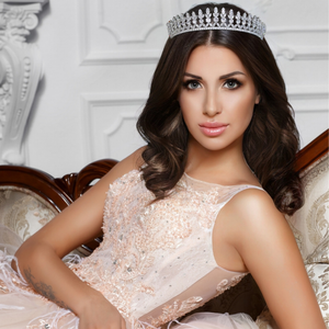 Dazzling CZ Crystal Wedding and Quinceanera Tiara hp7677 Dazzling CZ Crystal Wedding and Quinceanera Tiara hp7677