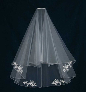 JL Johnson Pearl Scatter Cathedral Wedding Veil Wide Width C555