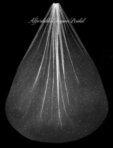 Scattered Pearl Regal Cathedral Wedding Veil Extra Wide Scattered Pearl Regal Cathedral Wedding Veil Extra Wide
