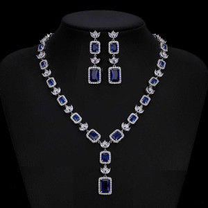 Sapphire Blue AAAAA CZ Wedding and Formal Jewelry Set Sapphire Blue AAAAA CZ Wedding and Formal Jewelry Set