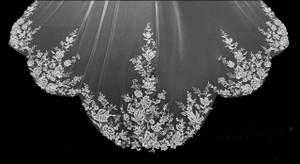 Lace Royal Cathedral Wedding Veil with Scallop Design Lace Royal Cathedral Wedding Veil with Scallop Design