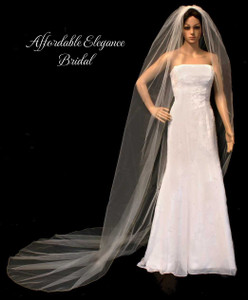 Royal Cathedral Wedding Veil with Soft, Silky Tulle and Extra Width Royal Cathedral Wedding Veil with Soft, Silky Tulle and Extra Width