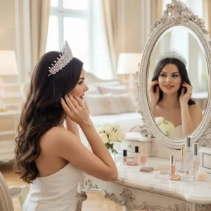 CZ Splendor Wedding and Quinceanera Tiara hp7264