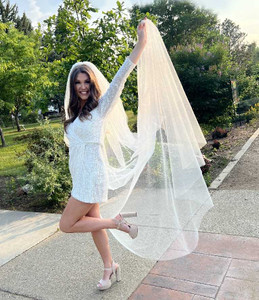 Glistening Sequin Glitz Cathedral Wedding Veil Glistening Sequin Glitz Cathedral Wedding Veil
