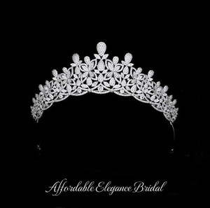 2" Tall CZ Wedding and Quinceanera Tiara hp1398 2" Tall CZ Wedding and Quinceanera Tiara hp1398