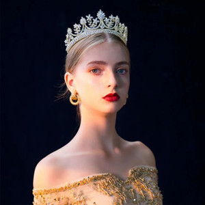 Silver or Gold CZ Floral Wedding and Quinceanera Tiara Silver or Gold CZ Floral Wedding and Quinceanera Tiara