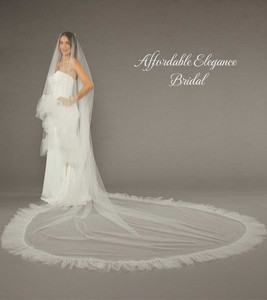 Royal Cathedral Wedding Veil with Ruffle Edge Envogue V2490WRC-M