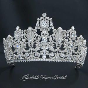 Regal Luxembourg Replica 3" Tall CZ Wedding Tiara Regal Luxembourg Replica 3" Tall CZ Wedding Tiara