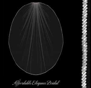 Frosted Bugle Bead 60" Long Waltz Length Wedding Veil