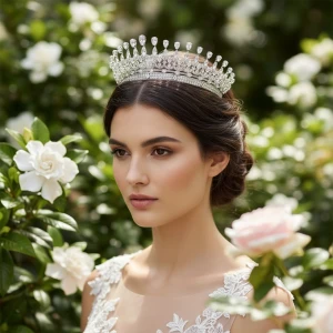 CZ Wedding and Quinceanera Statement Tiara hp7602