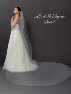 Royal Cathedral Wedding Veil with Scattered Pearls Royal Cathedral Wedding Veil with Scattered Pearls