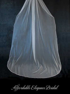Soft Tulle Royal Cathedral Wedding Veil with Beaded Crystal Edge Soft Tulle Royal Cathedral Wedding Veil with Beaded Crystal Edge