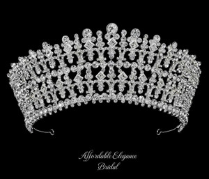 Fabulous 2 1/2" Tall Rhinestone Wedding and Quince Tiara Crown Fabulous 2 1/2" Tall Rhinestone Wedding and Quince Tiara Crown