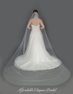 Glistening Rhinestone Scatter Royal Cathedral Wedding Veil V907 Glistening Rhinestone Scatter Royal Cathedral Wedding Veil V907