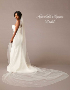 Royal Cathedral Wedding Veil with AB Sequin Beaded Edge V2582RC Royal Cathedral Wedding Veil with AB Sequin Beaded Edge V2582RC