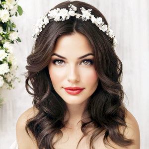 Floral Pearl and Crystal Vine Wedding Headband Floral Pearl and Crystal Vine Wedding Headband