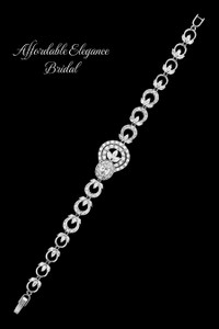 Stunning CZ Wedding Bracelet in Silver Plating B3453 Stunning CZ Wedding Bracelet in Silver Plating B3453