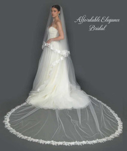 Two Layer Lace Royal Cathedral Wedding Veil Ansonia Bridal 911 Two Layer Lace Royal Cathedral Wedding Veil Ansonia Bridal 911